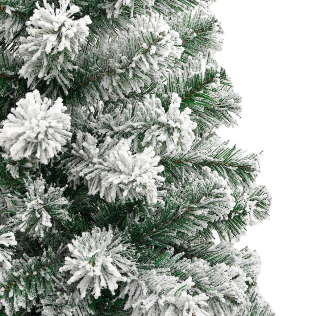 Berkfield Artificial Hinged Christmas Tree with Flocked Snow 180 cm
