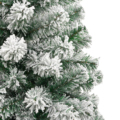 Berkfield Artificial Hinged Christmas Tree with Flocked Snow 180 cm