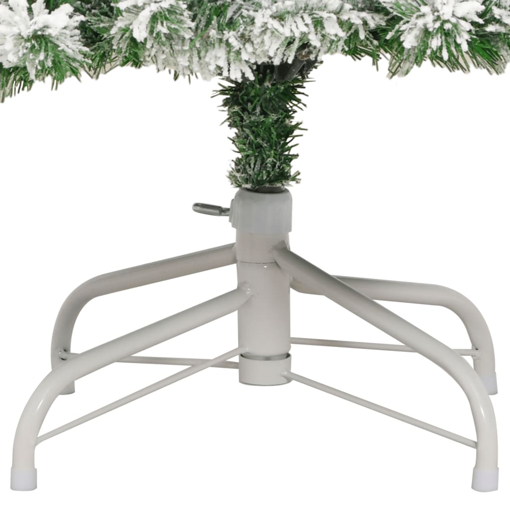 Berkfield Artificial Hinged Christmas Tree with Flocked Snow 180 cm