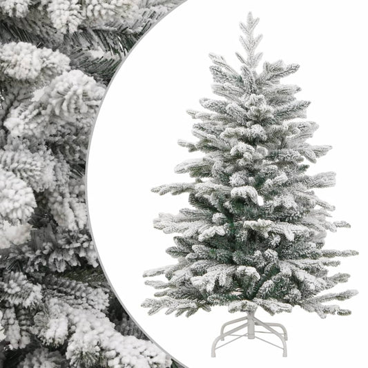Berkfield Artificial Hinged Christmas Tree with Flocked Snow 150 cm