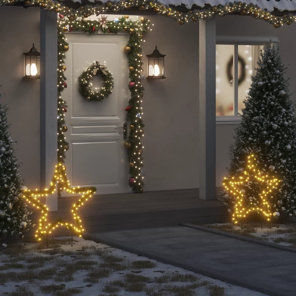 Berkfield Christmas Light Decoration with Spikes Star 115 LEDs 85 cm