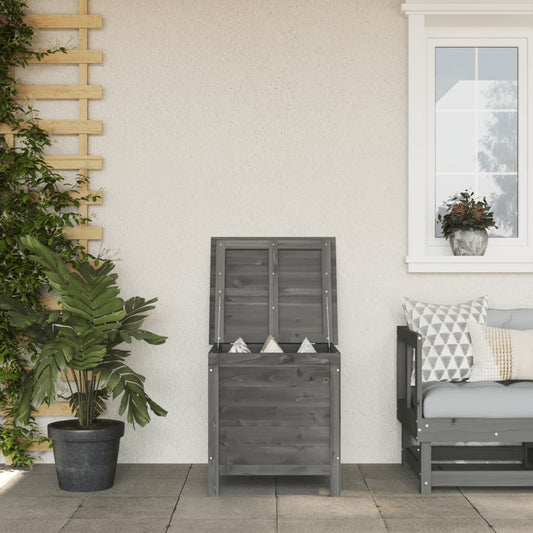 Berkfield Garden Storage Box Anthracite 50x49x56.5 cm Solid Wood Fir