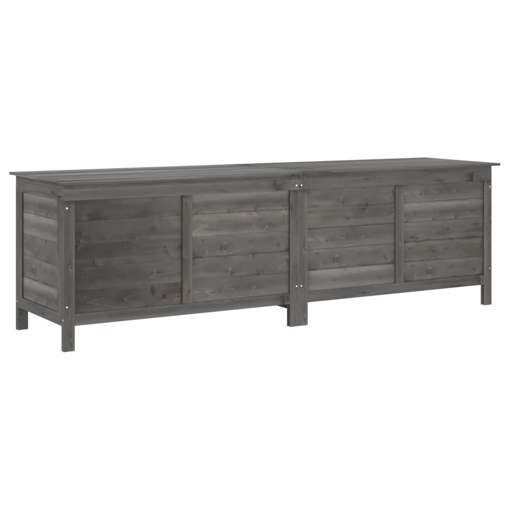 Berkfield Garden Storage Box Anthracite 198.5x50x56.5 cm Solid Wood Fir