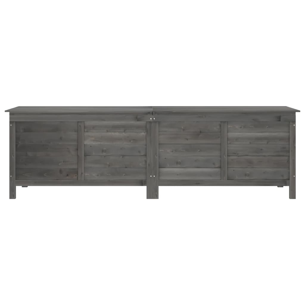 Berkfield Garden Storage Box Anthracite 198.5x50x56.5 cm Solid Wood Fir