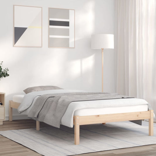 Berkfield Bed Frame 100x200 cm Solid Wood Pine