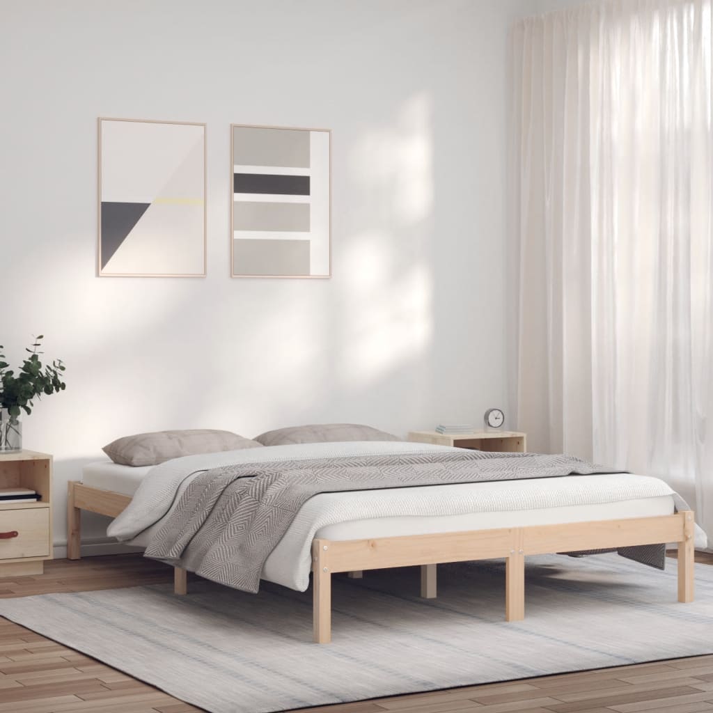 Berkfield Bed Frame 160x200 cm Solid Wood Pine
