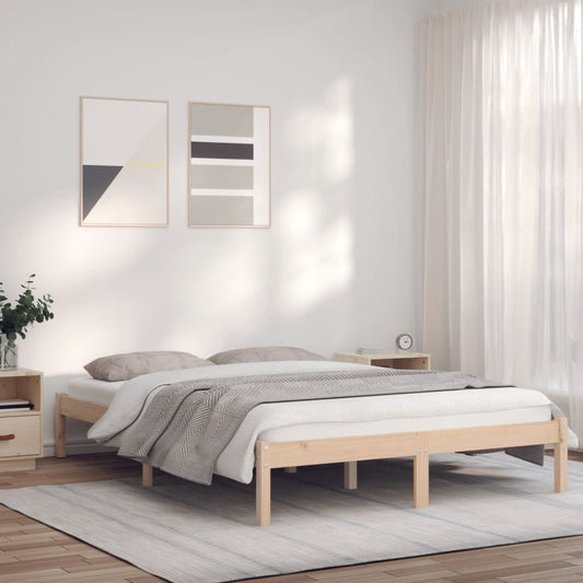 Berkfield Bed Frame 160x200 cm Solid Wood Pine