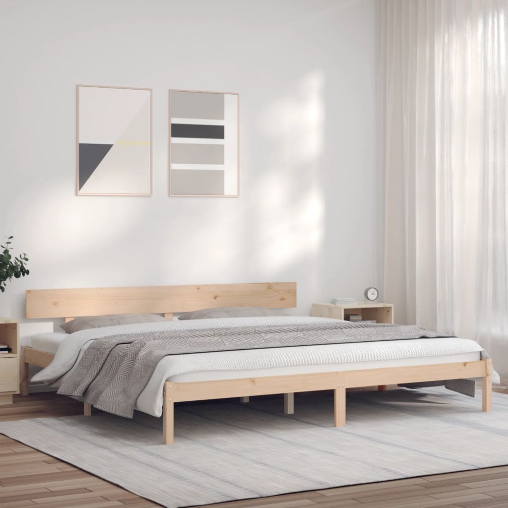 Berkfield Bed Frame 200x200 cm Solid Wood Pine