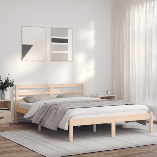Berkfield Bed Frame 140x190 cm Solid Wood Pine