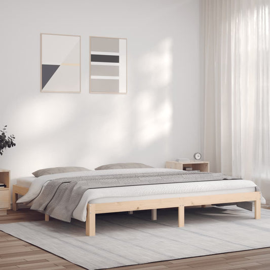 Berkfield Bed Frame 200x200 cm Solid Wood Pine