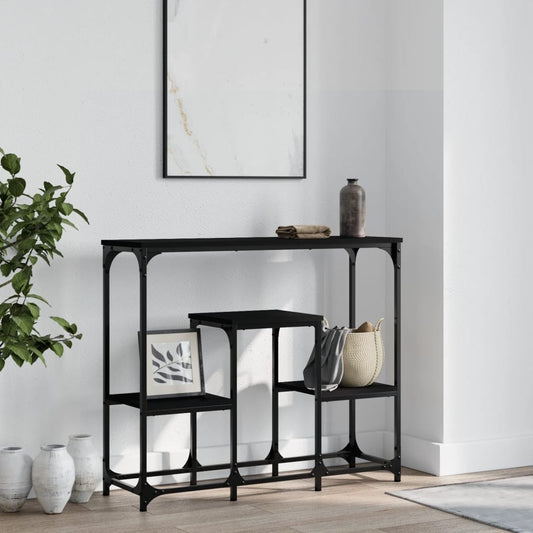 Berkfield Console Table Black 89.5x28x76 cm Engineered Wood