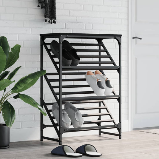 Berkfield Shoe Rack Black 60x30x85 cm Engineered Wood