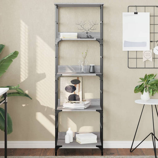 Berkfield Bookshelf Grey Sonoma 50x33x153 cm Engineered Wood