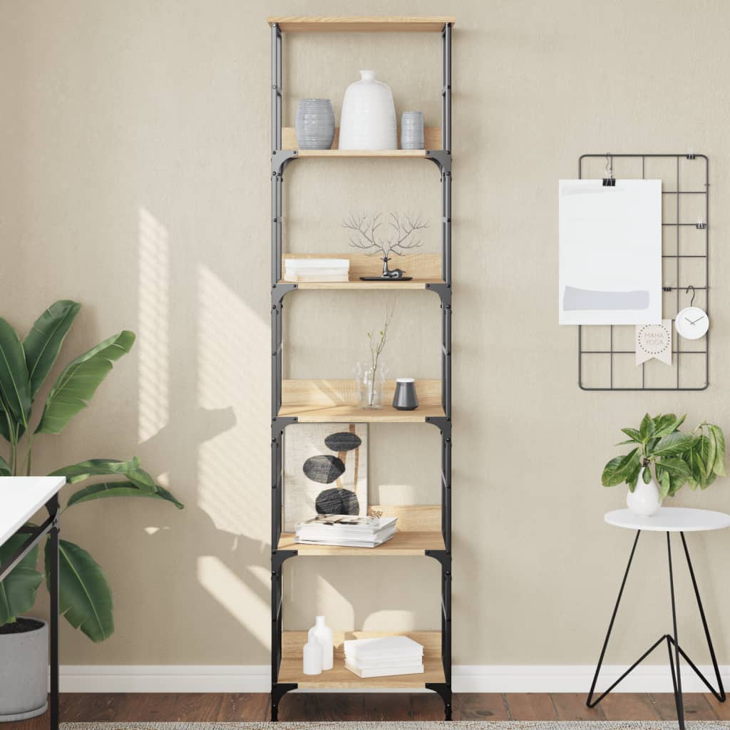 Berkfield Bookshelf Sonoma Oak 50x33x188.5 cm Engineered Wood