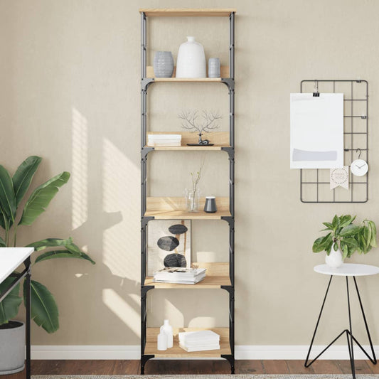 Berkfield Bookshelf Sonoma Oak 50x33x188.5 cm Engineered Wood