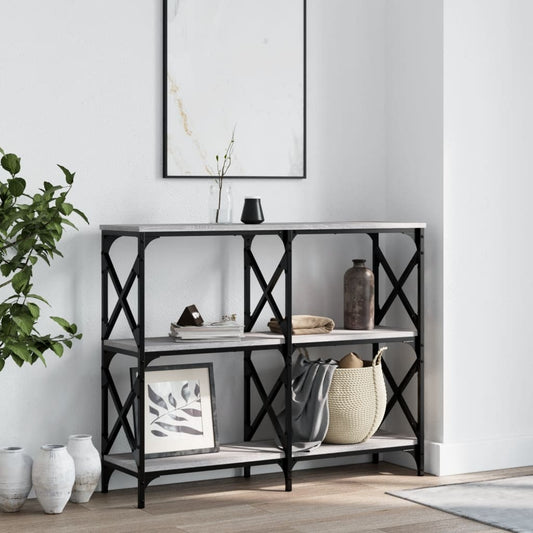 Berkfield Console Table Grey Sonoma 100x28x80.5 cm Engineered Wood