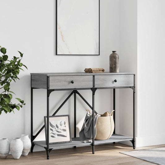 Berkfield Console Table Grey Sonoma 100x39x78.5 cm Engineered Wood