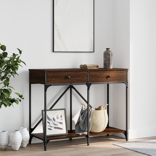 Berkfield Console Table Brown Oak 100x39x78.5 cm Engineered Wood