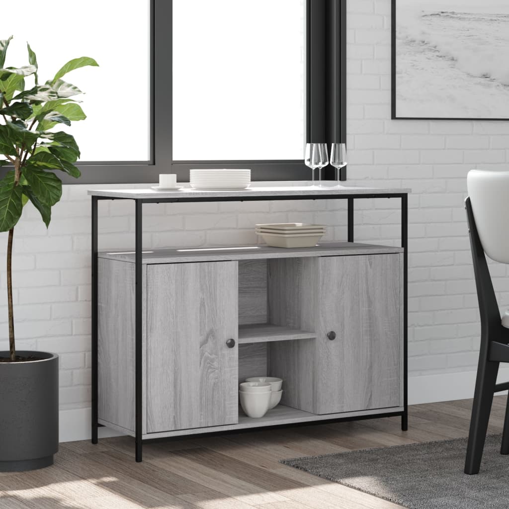 Berkfield Sideboard Grey Sonoma 100x35x80 cm Engineered Wood