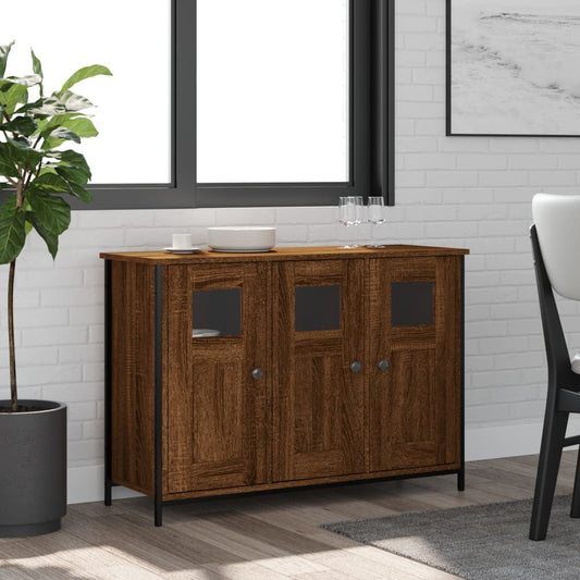 Berkfield Sideboard Brown Oak 100x35x70 cm Engineered Wood
