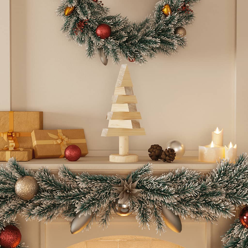 Berkfield Wooden Christmas Trees for Decoration 2 pcs 30 cm Solid Wood Pine