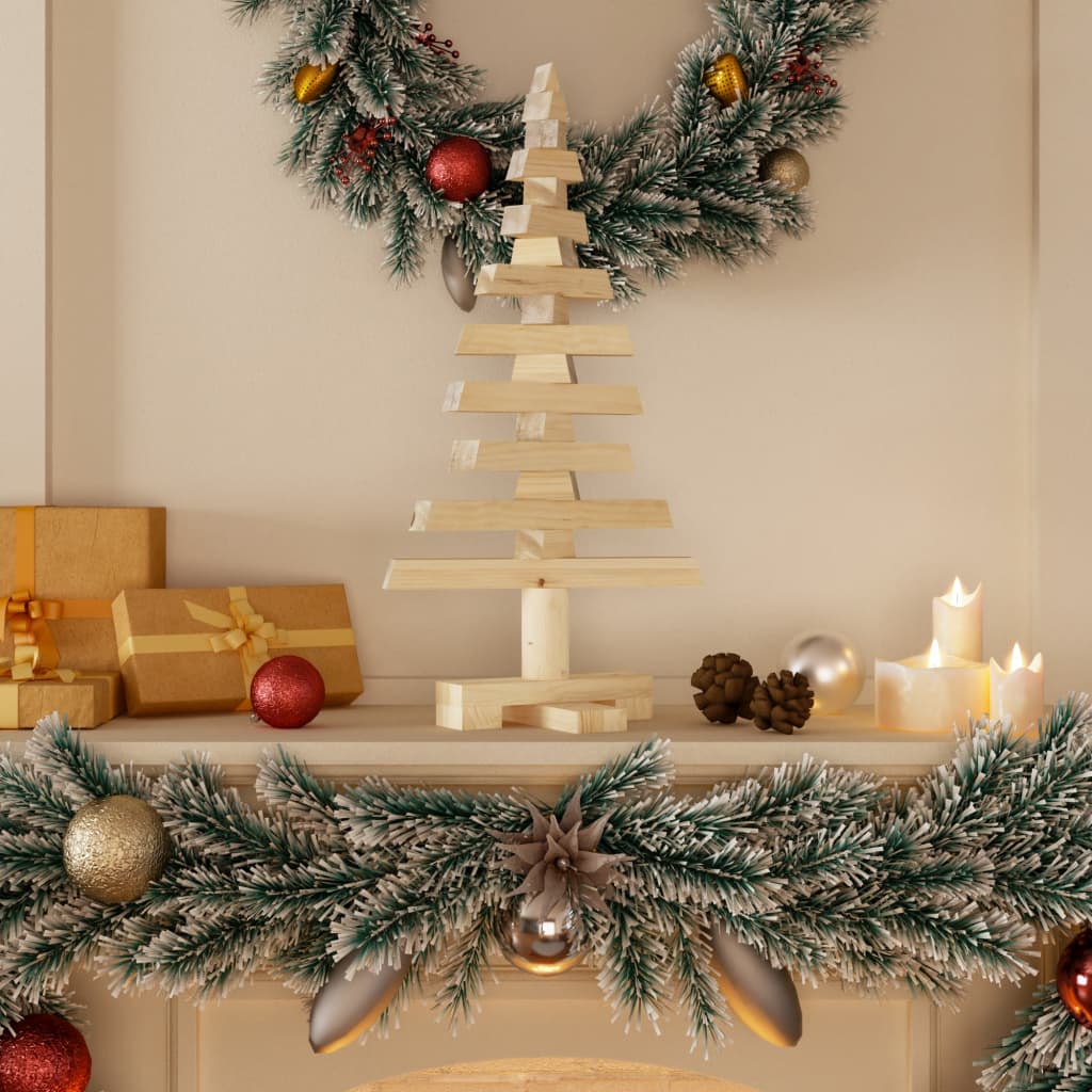 Berkfield Wooden Christmas Tree for Decoration 60 cm Solid Wood Pine