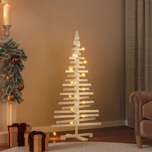 Berkfield Wooden Christmas Tree for Decoration 120 cm Solid Wood Pine