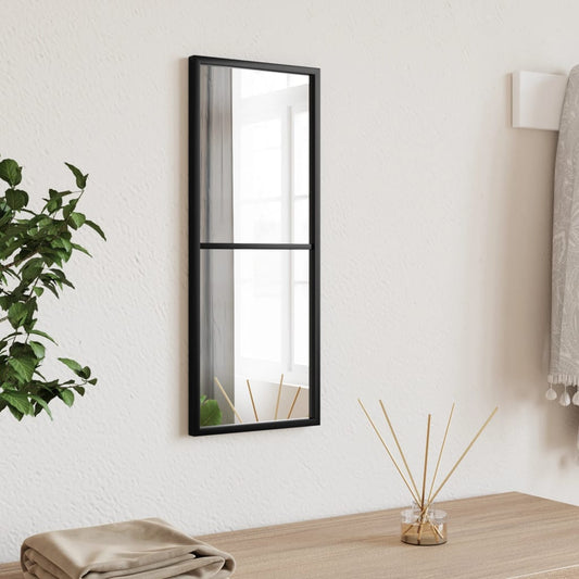 Berkfield Wall Mirror Black 20x50 cm Rectangle Iron
