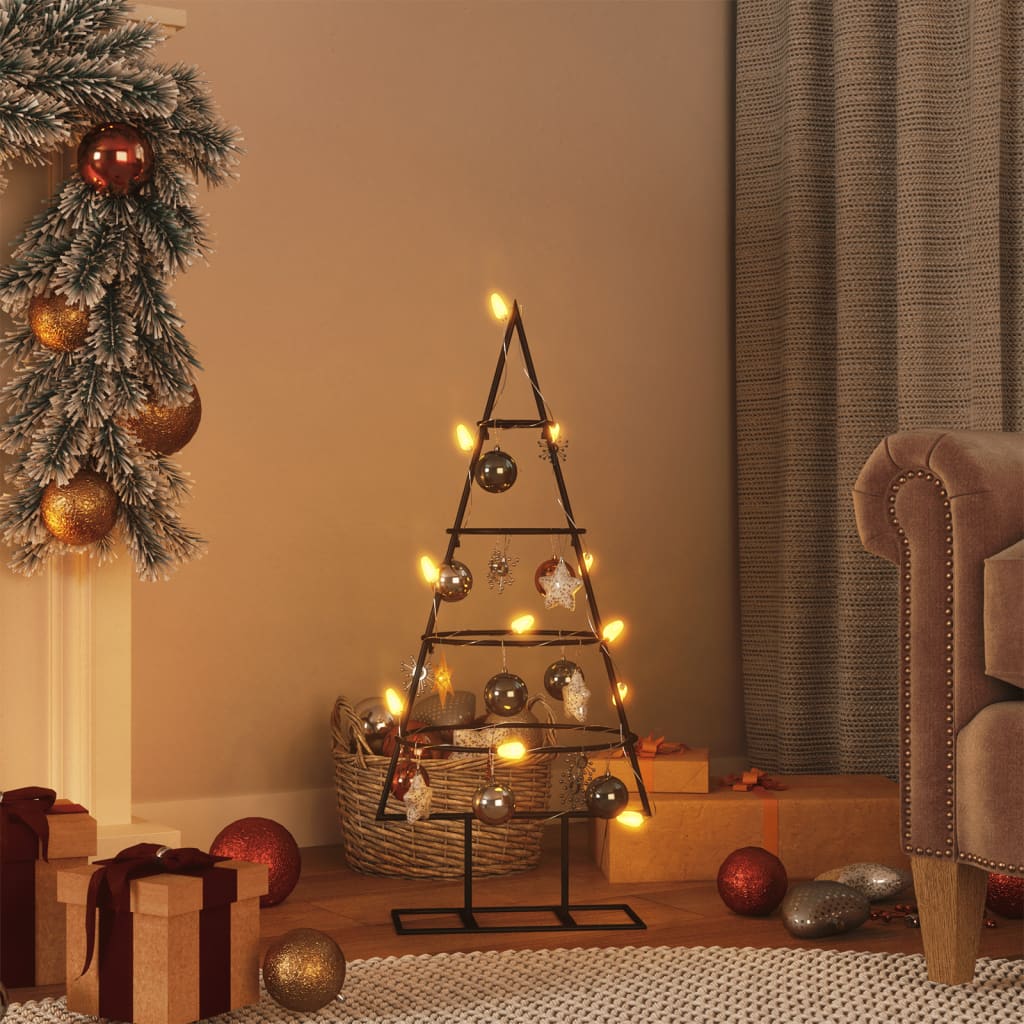 Berkfield Metal Christmas Tree for Decoration Black 60 cm