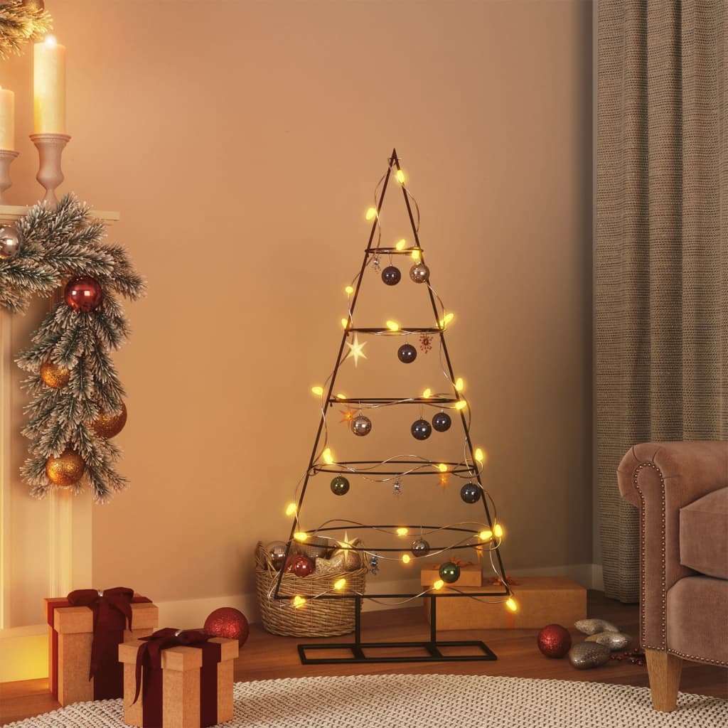 Berkfield Metal Christmas Tree for Decoration Black 125 cm