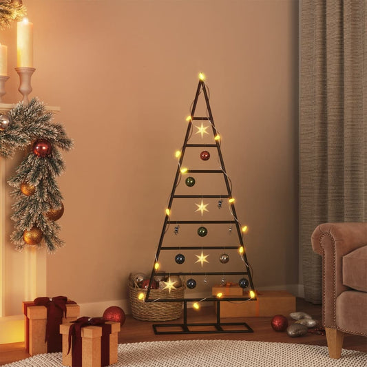 Berkfield Metal Christmas Tree for Decoration Black 125 cm
