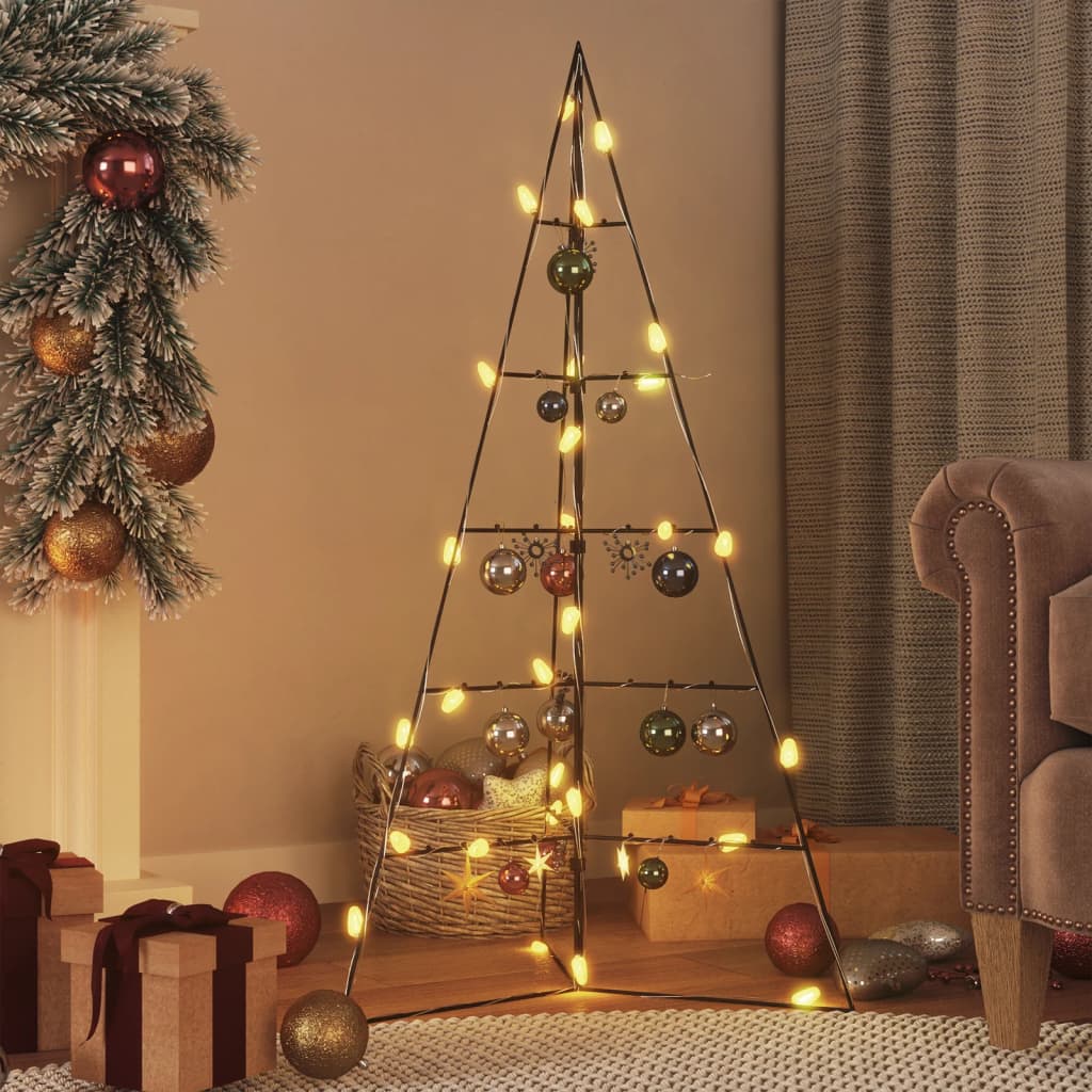 Berkfield Metal Christmas Tree for Decoration Black 100 cm