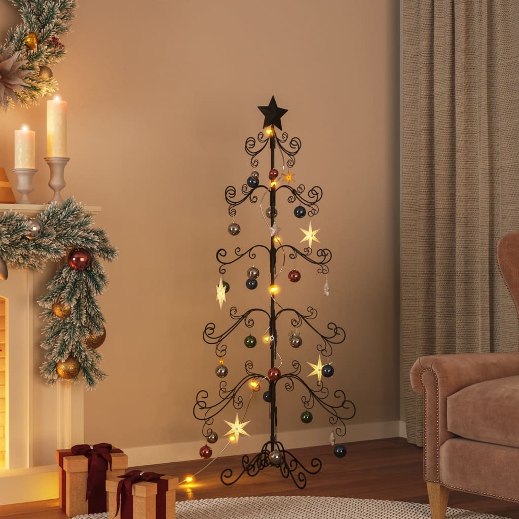 Berkfield Metal Christmas Tree for Decoration Black 150 cm