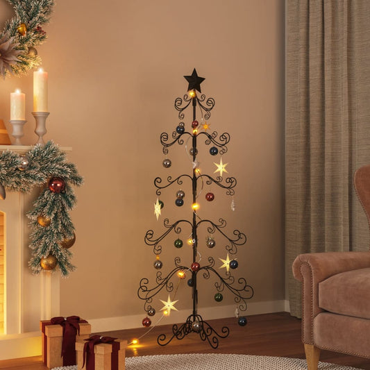 Berkfield Metal Christmas Tree for Decoration Black 150 cm