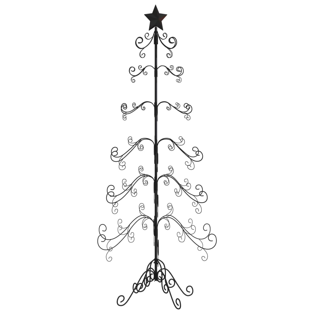 Berkfield Metal Christmas Tree for Decoration Black 215 cm