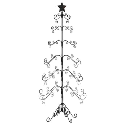 Berkfield Metal Christmas Tree for Decoration Black 215 cm