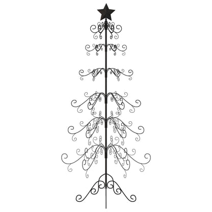 Berkfield Metal Christmas Tree for Decoration Black 215 cm