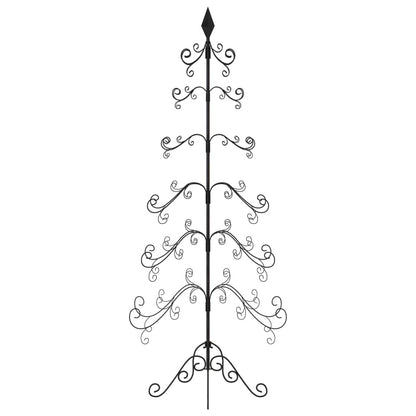 Berkfield Metal Christmas Tree for Decoration Black 215 cm