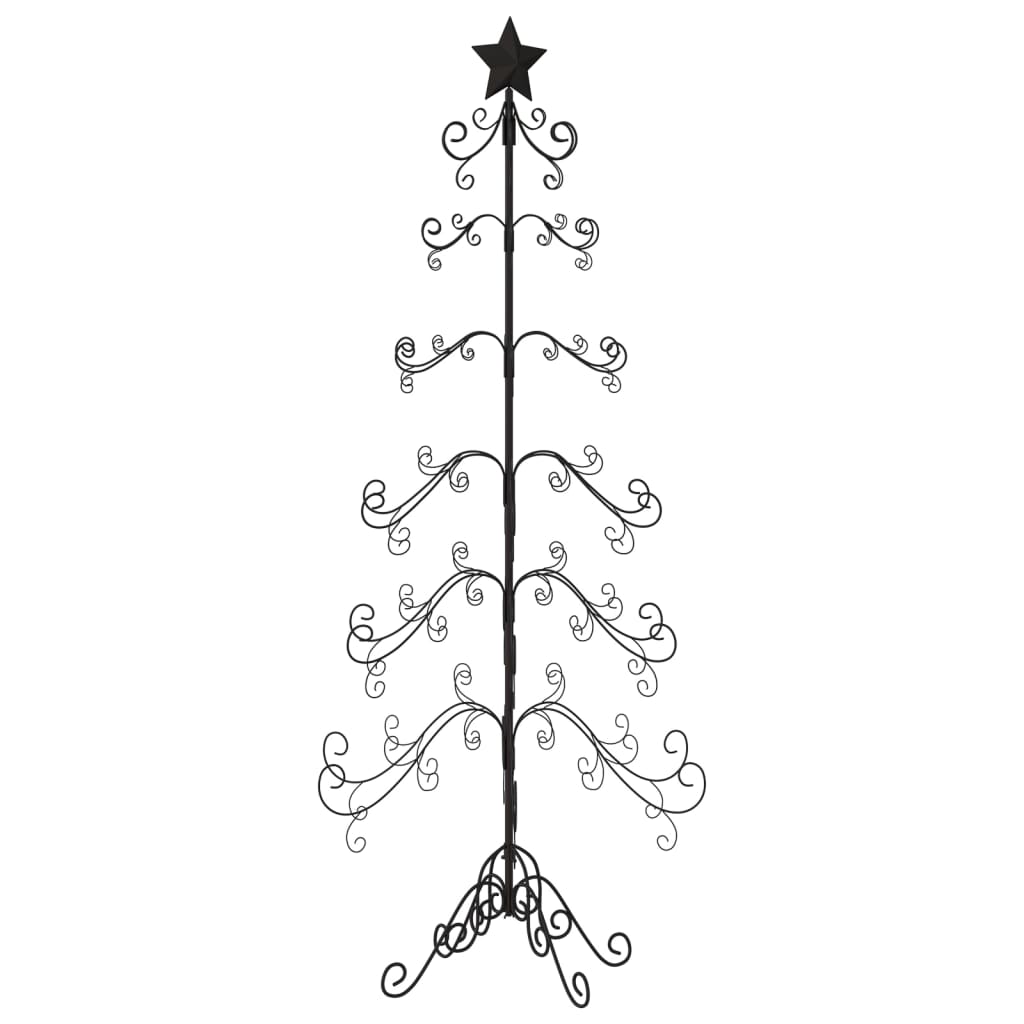 Berkfield Metal Christmas Tree for Decoration Black 215 cm
