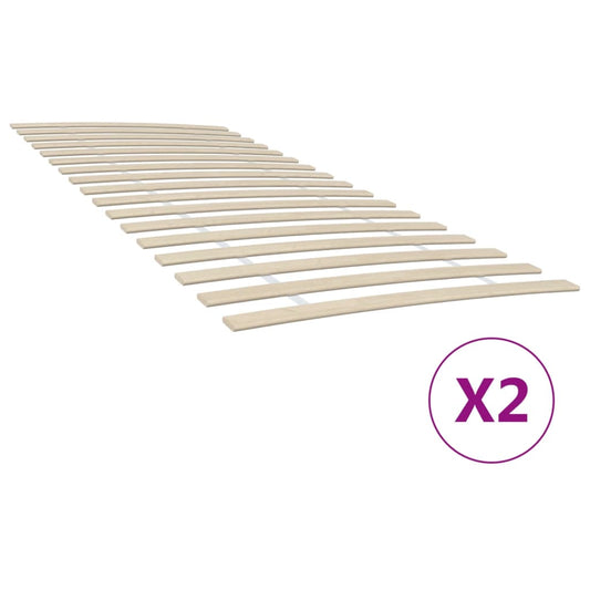 Berkfield Slatted Bed Bases with 34 Slats 2 pcs 100x200 cm