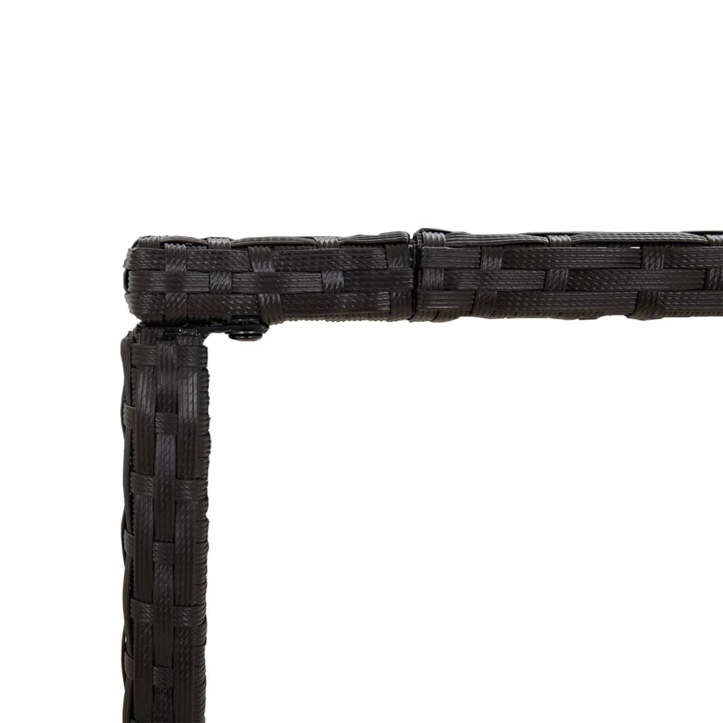 Berkfield 7 Piece Garden Bar Set with Cushions Black Poly Rattan