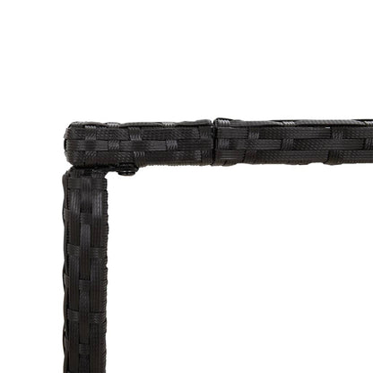 Berkfield 7 Piece Garden Bar Set with Cushions Black Poly Rattan