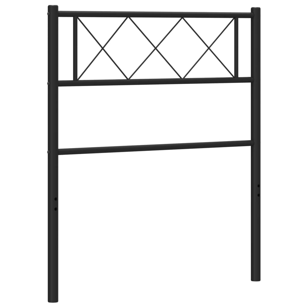 Berkfield Metal Headboard Black 80x90 cm