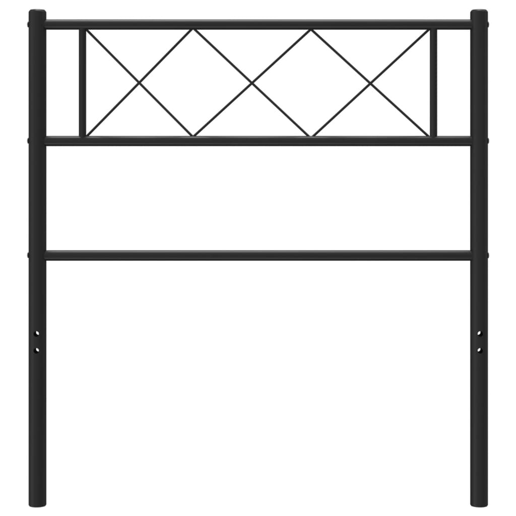 Berkfield Metal Headboard Black 80x90 cm