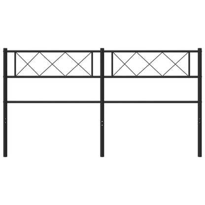 Berkfield Metal Headboard Black 125x90 cm