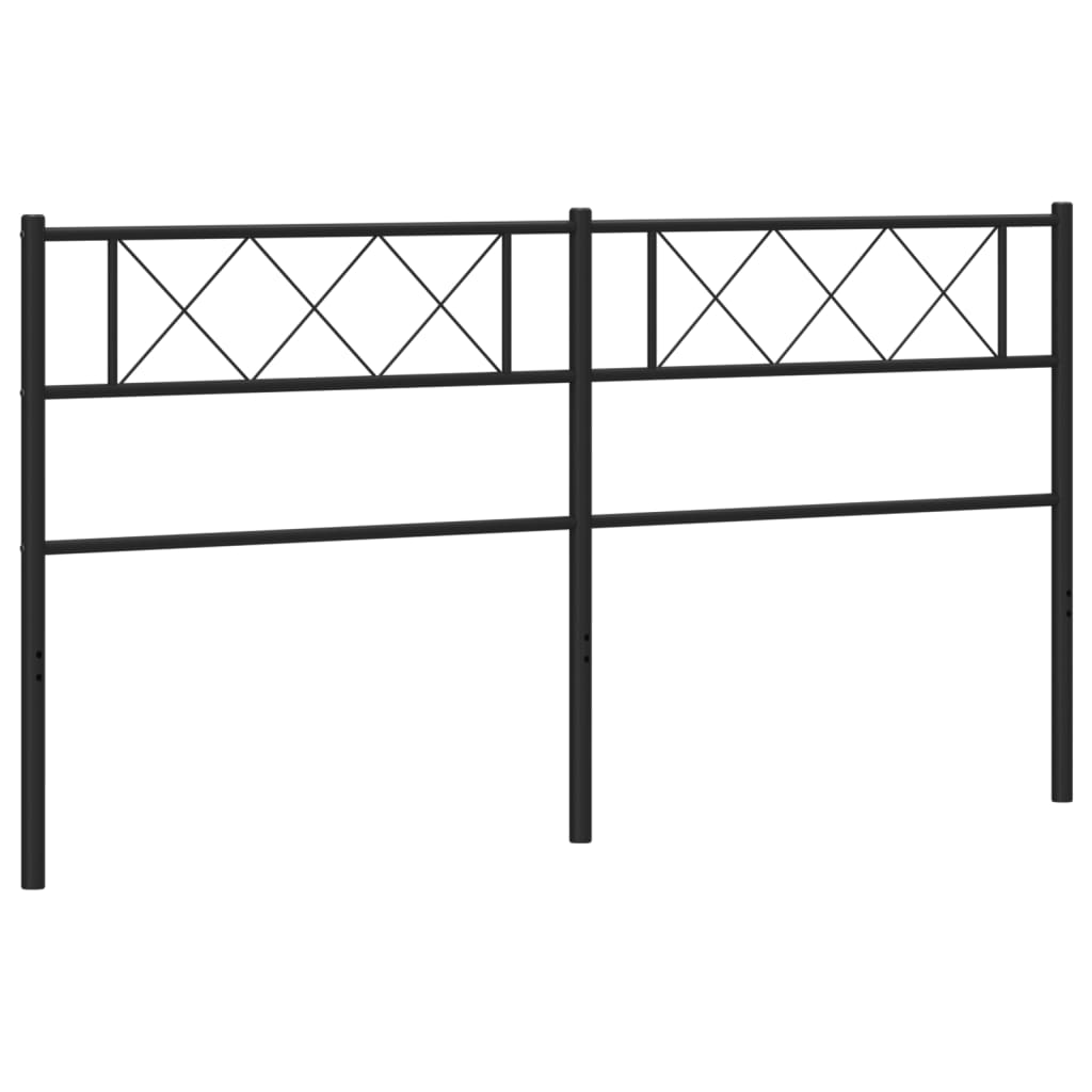 Berkfield Metal Headboard Black 206x90 cm