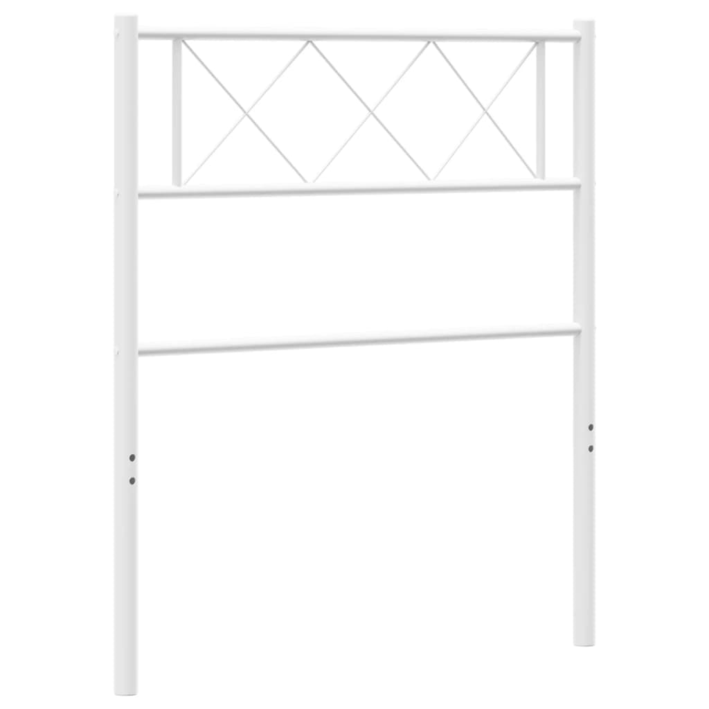Berkfield Metal Headboard White 105x90 cm