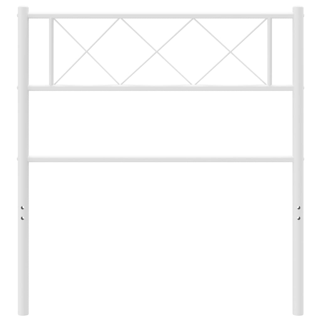 Berkfield Metal Headboard White 105x90 cm