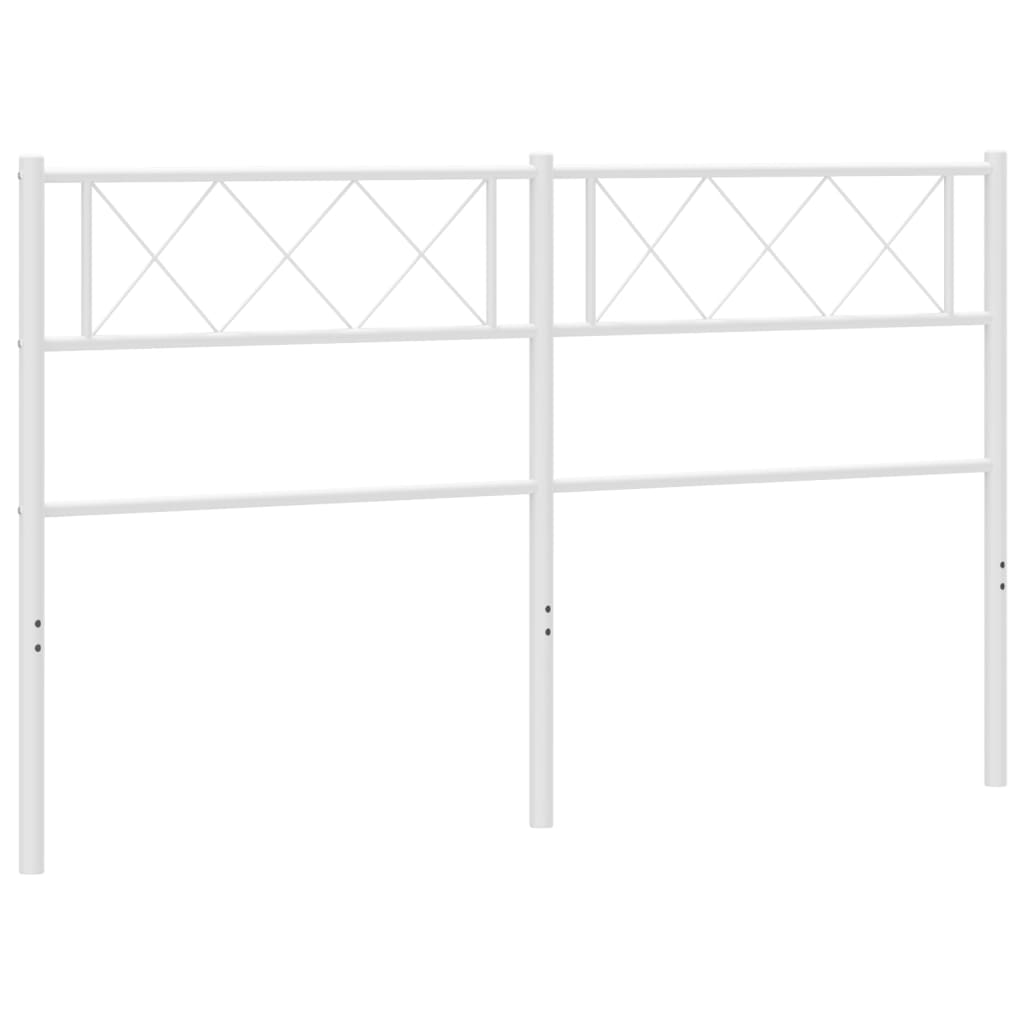Berkfield Metal Headboard White 125x90 cm
