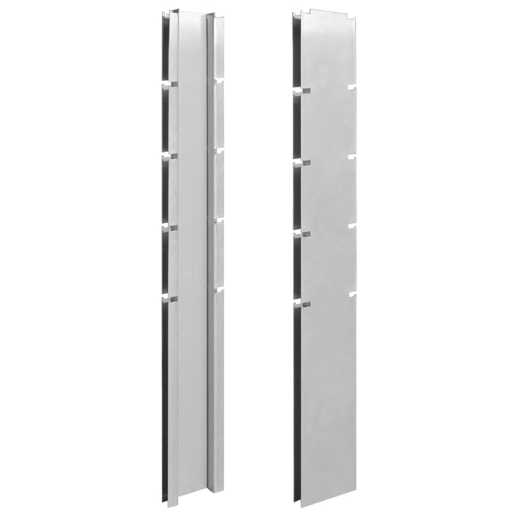 Berkfield Fence Posts 10 pcs Silver 140 cm Galvanised Steel